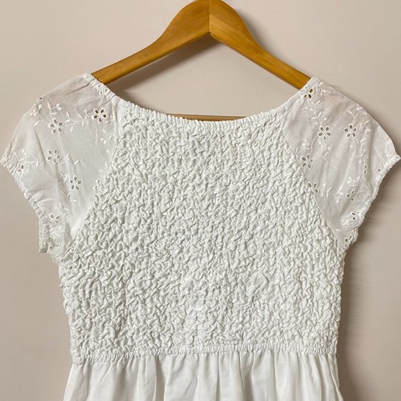 Medium- 100% Cotton White Maxi Dress - Picture 5 of 9